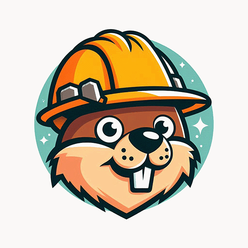 Оптимист план подписки: мультяшный бобр в жёлтой строительной каске и чёрных солнечных очках выглядит как оптимист.